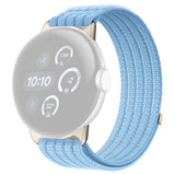 Google Pixel Watch 4 / 3 (45mm) EIDERWOOD Nylon Klockarmband – Ljusblå