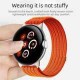 Google Pixel Watch 4 / 3 (45mm) EIDERWOOD Nylon Klockarmband – Ljusblå