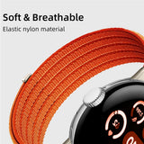 Google Pixel Watch 4 / 3 (45mm) EIDERWOOD Nylon Klockarmband – Ljusblå