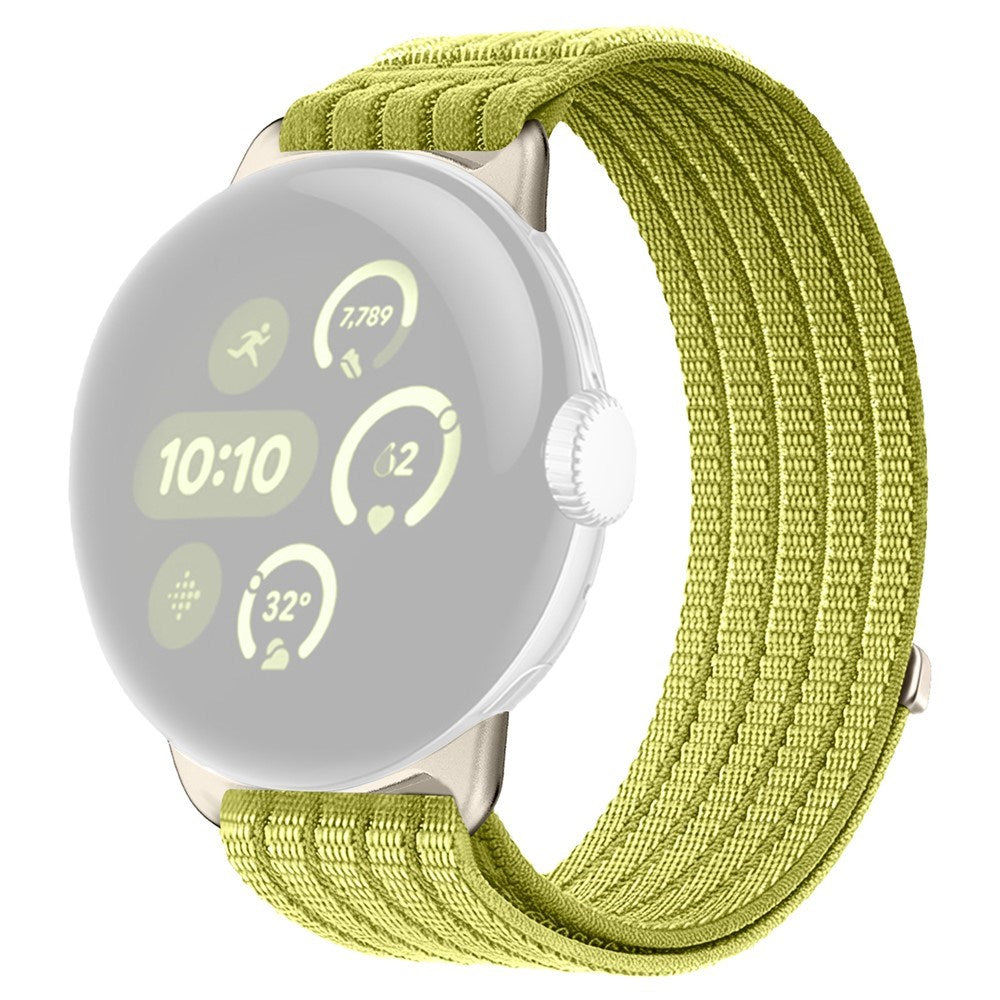 Google Pixel Watch 4 / 3 (45mm) EIDERWOOD Nylon Klockarmband – Grön