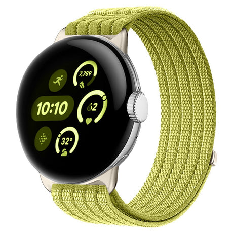 Google Pixel Watch 4 / 3 (45mm) EIDERWOOD Nylon Klockarmband – Grön
