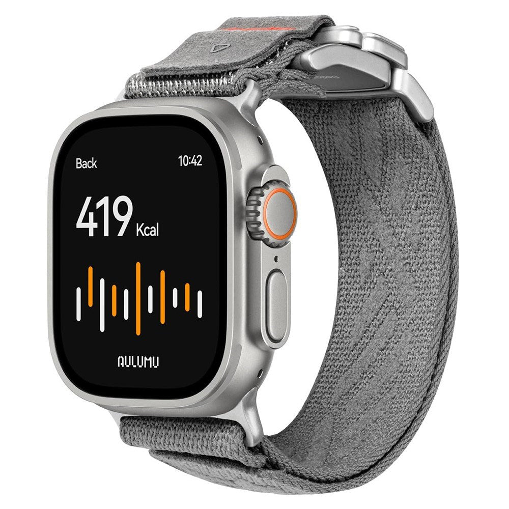 Apple Watch (42/44/SE/45/46/49mm) Aulumu C03 Nylon Rem - Silver