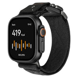 Apple Watch (42/44/SE/45/46/49mm) Aulumu C03 Nylon Rem - Svart