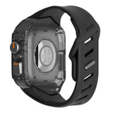 Apple Watch Ultra 4 / 3 / 2 / 1 (49mm) AULUMU Armband m. Inbyggt Plast Skal - Svart