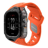 Apple Watch Ultra 4 / 3 / 2 / 1 (49mm) AULUMU Armband m. Inbyggt Plast Skal - Orange