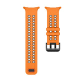 Samsung Galaxy Watch Ultra 2 / Ultra (47mm) Silikon Armband m. Ventilationshål - Orange / Svart
