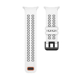 Samsung Galaxy Watch Ultra 2 / Ultra (47mm) Silikon Armband m. Ventilationshål - Vit / Svart