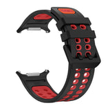 Samsung Galaxy Watch Ultra 2 / Ultra (47mm) Silikon Armband m. Ventilationshål - Svart / Röd