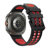 Samsung Galaxy Watch Ultra 2 / Ultra (47mm) Silikon Armband m. Ventilationshål - Svart / Röd