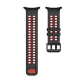 Samsung Galaxy Watch Ultra 2 / Ultra (47mm) Silikon Armband m. Ventilationshål - Svart / Röd