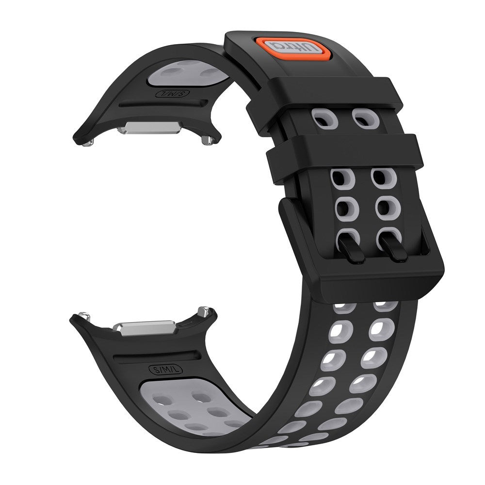 Samsung Galaxy Watch Ultra 2 / Ultra (47mm) Silikon Armband m. Ventilationshål - Svart / Grå