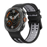 Samsung Galaxy Watch Ultra 2 / Ultra (47mm) Silikon Armband m. Ventilationshål - Svart / Grå