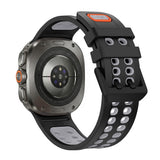 Samsung Galaxy Watch Ultra 2 / Ultra (47mm) Silikon Armband m. Ventilationshål - Svart / Grå
