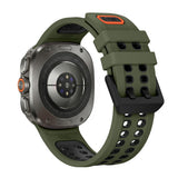 Samsung Galaxy Watch Ultra 2 / Ultra (47mm) Silikon Armband m. Ventilationshål - Grön / Svart