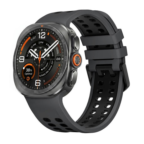 Samsung Galaxy Watch Ultra 2 / Ultra (47mm) Silikon Armband m. Ventilationshål - Svart