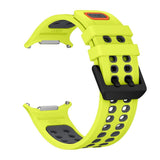 Samsung Galaxy Watch Ultra 2 / Ultra (47mm) Silikon Armband m. Ventilationshål - Gul / Grå