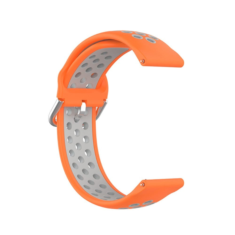 Universal Smartwatch Two -Color Silicone Strap (20mm) - Orange/Gray