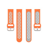 Universal Smartwatch Two -Color Silicone Strap (20mm) - Orange/Gray