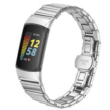 Fitbit Charge 6 / 5 EIDERWOOD Metall Klockarmband - Silver