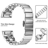 Fitbit Charge 6 / 5 EIDERWOOD Metall Klockarmband - Silver