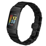 Fitbit Charge 6 / 5 EIDERWOOD Metall Klockarmband - Svart