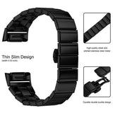 Fitbit Charge 6 / 5 EIDERWOOD Metall Klockarmband - Svart