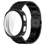 Samsung Galaxy Watch 8 / 9 (40mm) EIDERWOOD Rostfri Stål Klockarmband m. Plast Skal – Svart