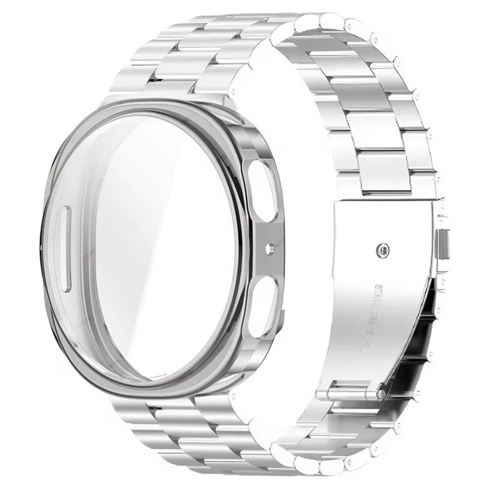 Samsung Galaxy Watch 8 / 9 (40mm) EIDERWOOD Rostfri Stål Klockarmband m. Plast Skal – Silver
