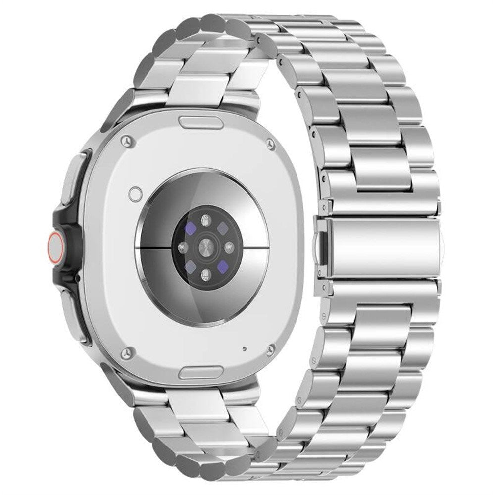Samsung Galaxy Watch 8 / 9 (40mm) EIDERWOOD Rostfri Stål Klockarmband m. Plast Skal – Silver