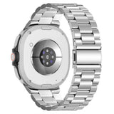 Samsung Galaxy Watch 8 / 9 (40mm) EIDERWOOD Rostfri Stål Klockarmband m. Plast Skal – Silver