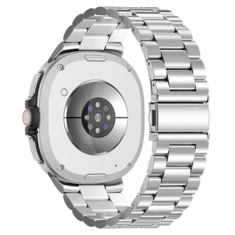 Samsung Galaxy Watch 8 / 9 (40mm) EIDERWOOD Rostfri Stål Klockarmband m. Plast Skal – Silver
