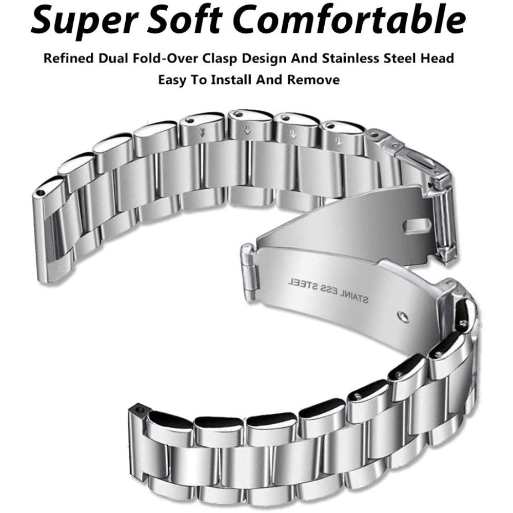 Smartwatch Strap rostfritt stål (20 mm) - Silver