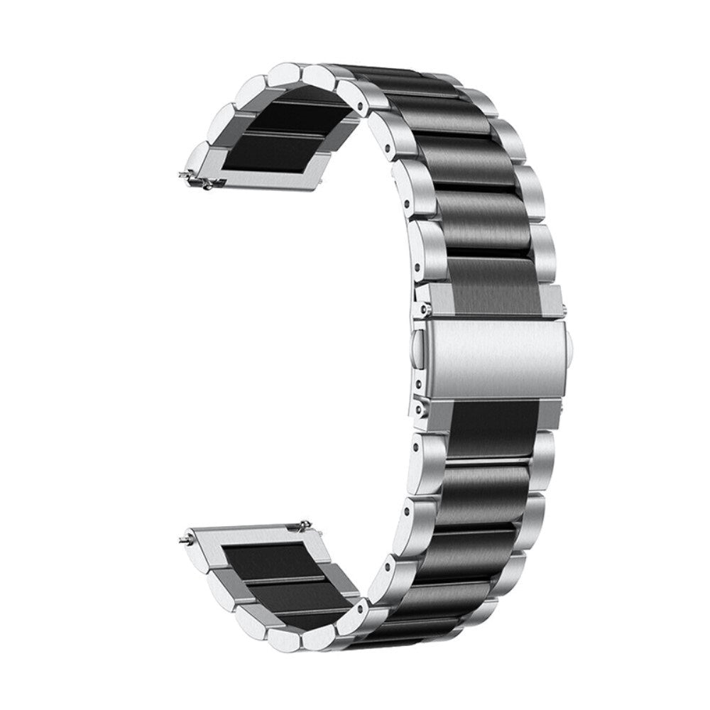 Universell Smartklocka (20mm) Rostfritt Stål Rem - Silver / Svart
