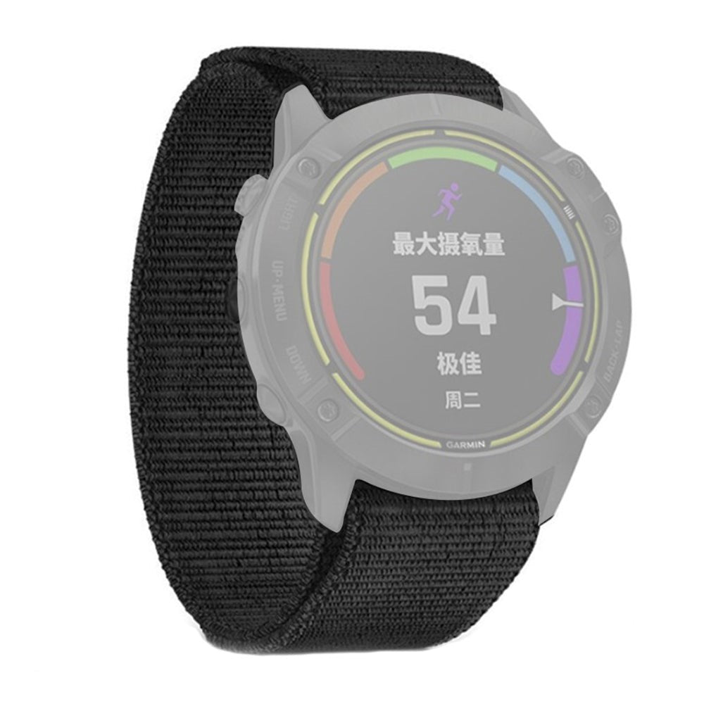 Universal Garmin 22mm nylonband - Svart