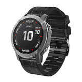 Universal Garmin 26mm QuickFit PU-läderrem med krokodilstruktur - Svart