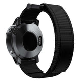 Universal Garmin 26mm nylonband m. Kardborrband - Svart