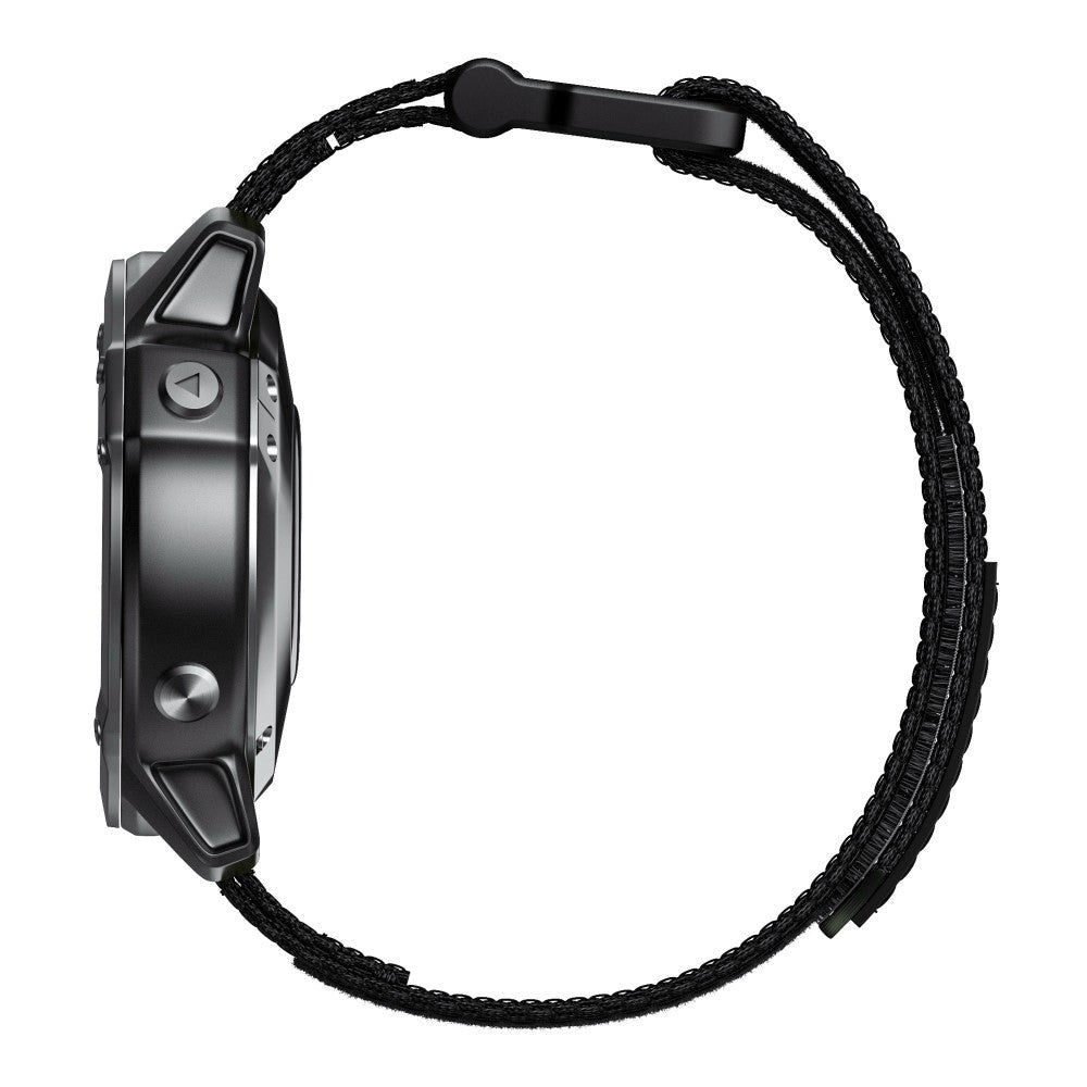 Universal Garmin 26mm nylonband m. Kardborrband - Svart