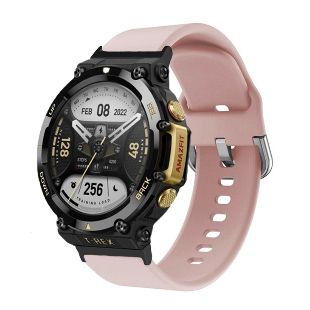 Silikonrem till Huami Amazfit T-Rex 2 - Rosa