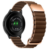 Smartwatch Rem 20mm Magnetic Litchi Läder - Brun / Rose Gold