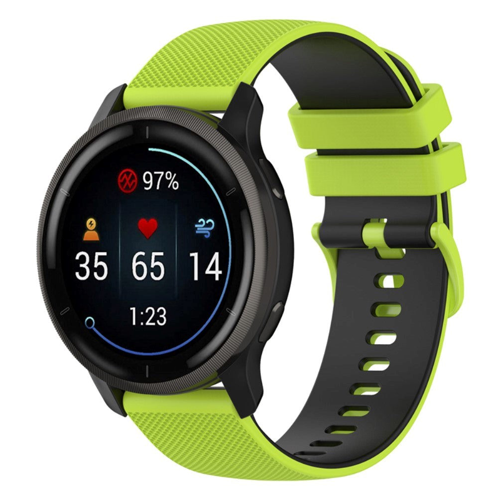 Smartwatch Silikonrem (22mm) Gitter - Limegrön / Svart