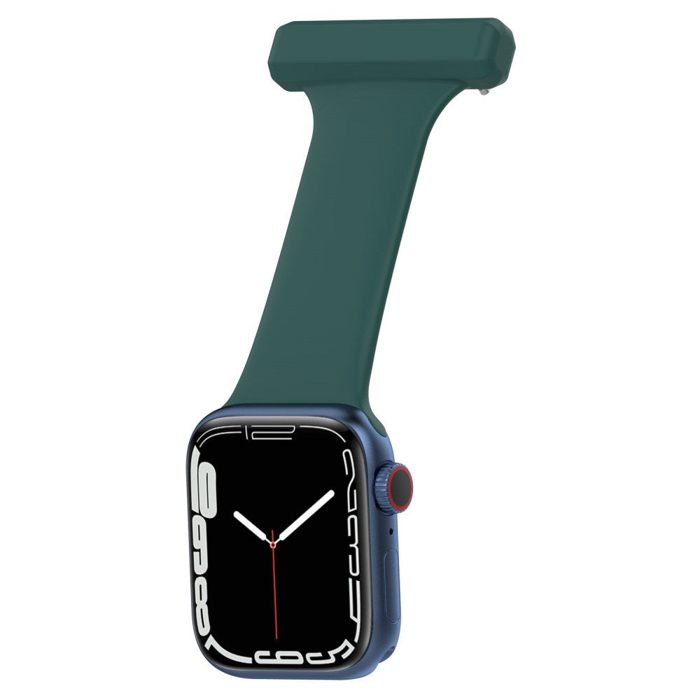 Apple Watch (38/40/SE/41/42mm) Silikonarmband för Sjuksköterskor - Mörk Grön