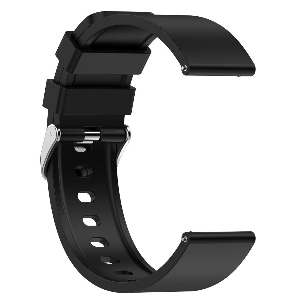 Universal Silikon Smartwatch Rem (20mm) m. Metallspänne - Svart