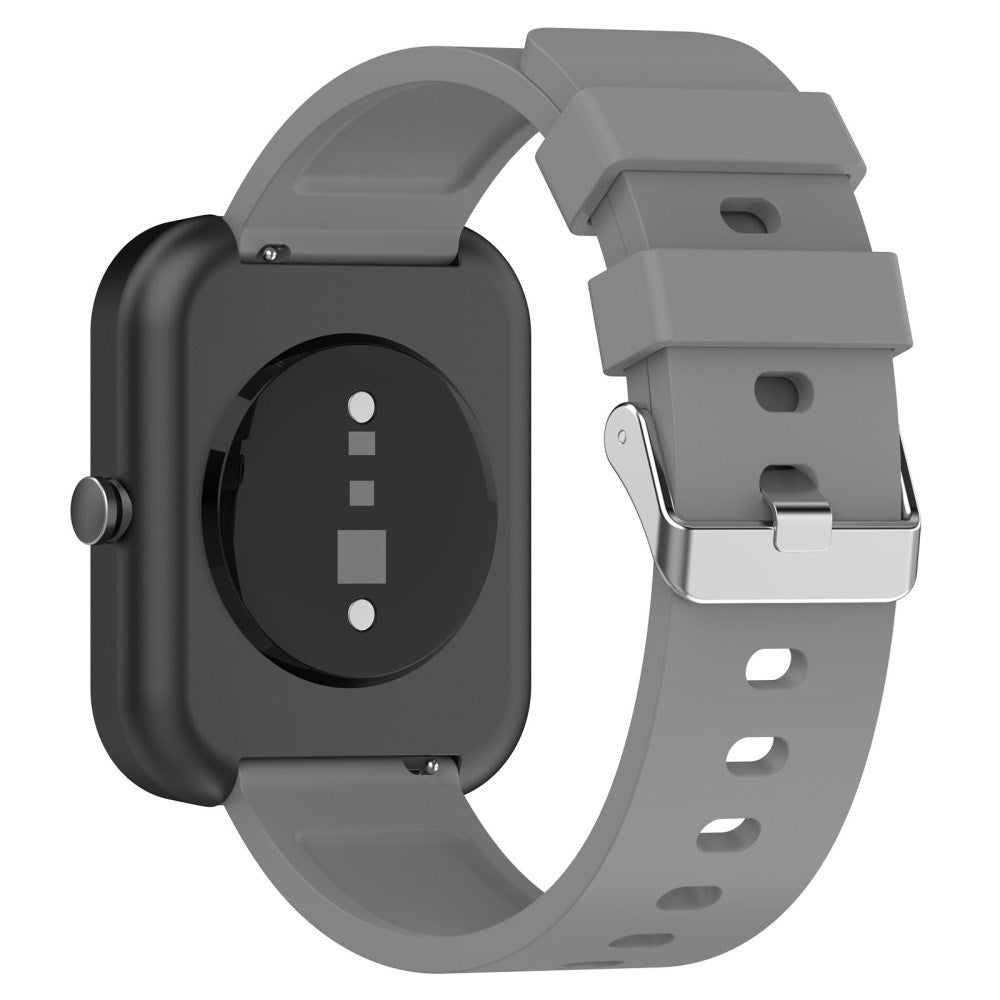 Universal Silikon Smartwatch Rem (20mm) m. Metallspänne - Grå