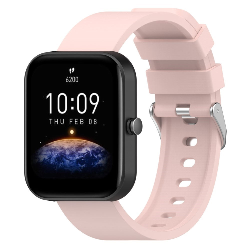 Universal Silikon Smartwatch Rem (20mm) m. Metallspänne - Rosa