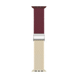Apple Watch (38/40/SE/41/42mm) Tvåfärgat nylonarmband - Röd / Beige