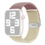 Apple Watch (38/40/SE/41/42mm) Tvåfärgat nylonarmband - Lila / Beige
