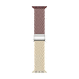 Apple Watch (38/40/SE/41/42mm) Tvåfärgat nylonarmband - Lila / Beige