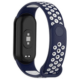 Xiaomi Smart Band 10 / 9 / 8 / NFC Silikon Klockarmband - Mörkblå / Vit