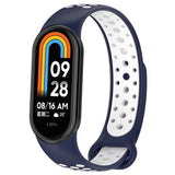 Xiaomi Smart Band 10 / 9 / 8 / NFC Silikon Klockarmband - Mörkblå / Vit