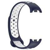 Xiaomi Smart Band 10 / 9 / 8 / NFC Silikon Klockarmband - Mörkblå / Vit